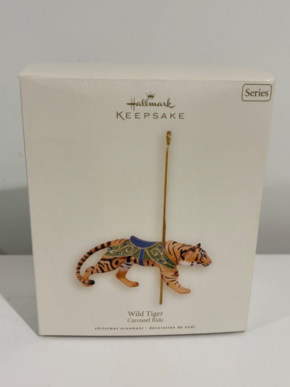 HALLMARK KEEPSAKE WILD Tiger Carousel Ride Christmas ornament special series